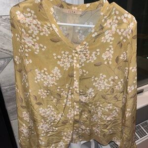ELF Mustard Floral Blouse